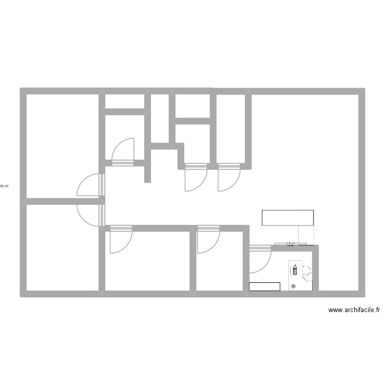 institut Mei Li Zen. Plan de 10 pièces et 106 m2