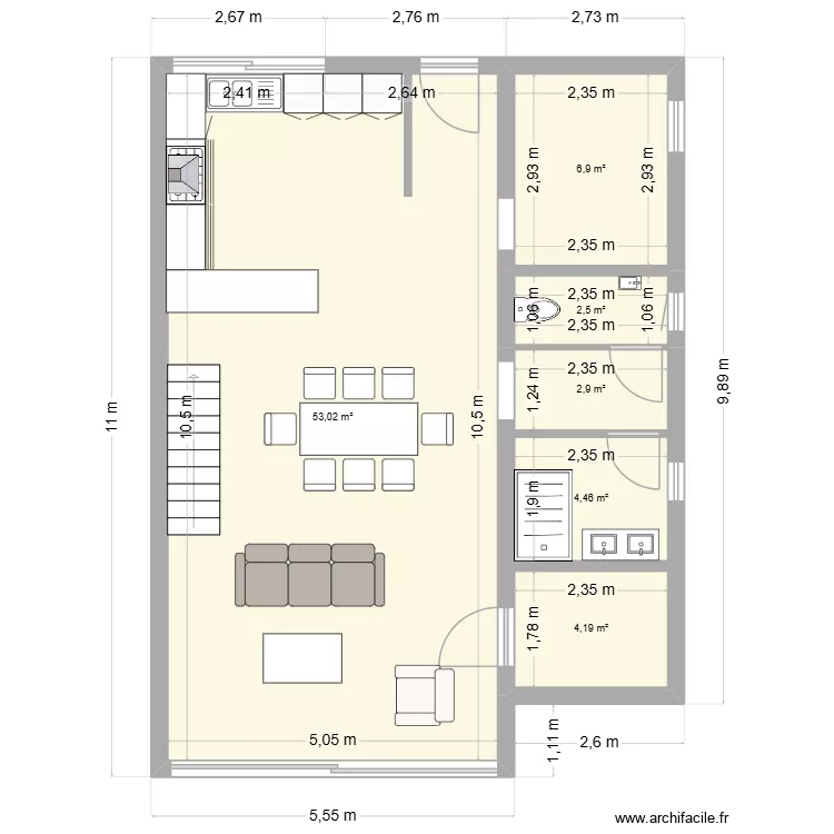 RDC ARGELES NOUVEAU. Plan de 11 Pièces et 101 m²