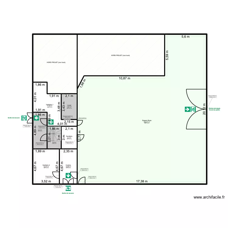 Plan d'Implantation KHONG-KAEN GYM. Plan de 10 et 466 m² Plan d'Implantation KHONG-KAEN GYM. Plan de 10 et 466 m²