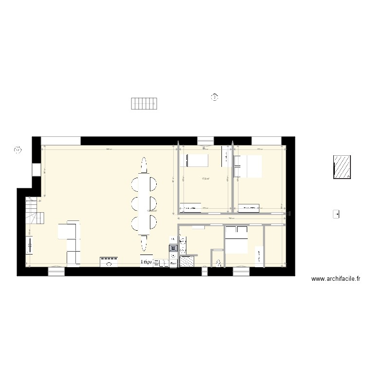 MALAGAYTE2. Plan de 2 pièces et 154 m2