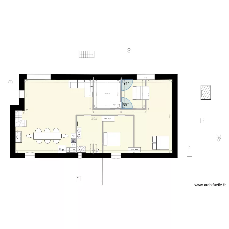 MALAGAYTE2. Plan de 2 pièces et 153 m²
