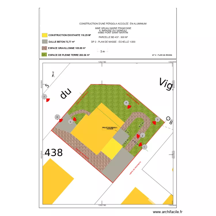 DP 2 GRUAU. Plan de 