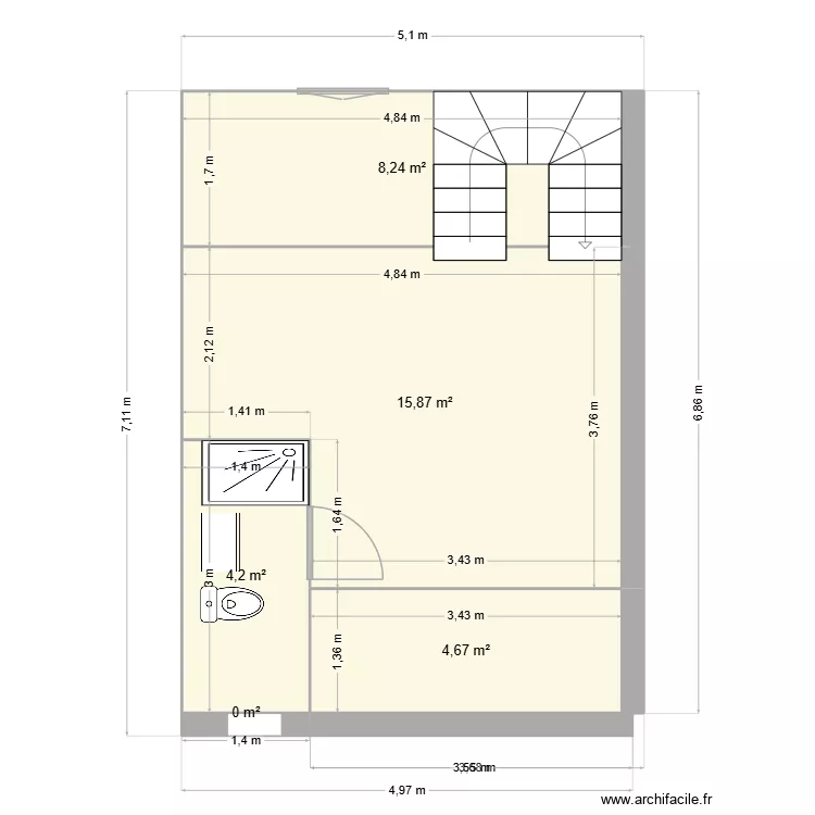 thomascombles. Plan de 5  et 33 m²