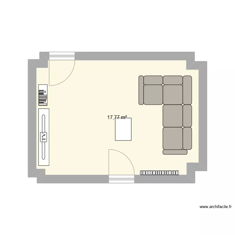 Plan Matei 101 futur. Plan de 1  et 18 m²