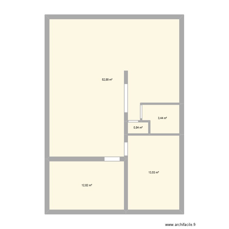 maison rc. Plan de 5 pièces et 83 m2
