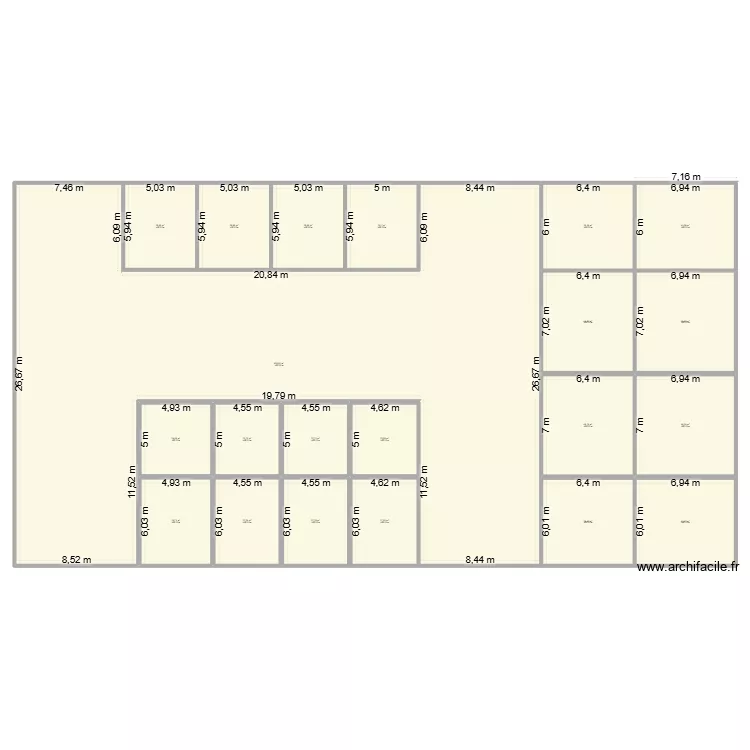 r&eacute;sidences de kongo. Plan de 21  et 1297 m²