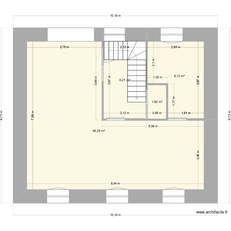1er étage Tilou bis. Plan de 0 pièce et 0 m2