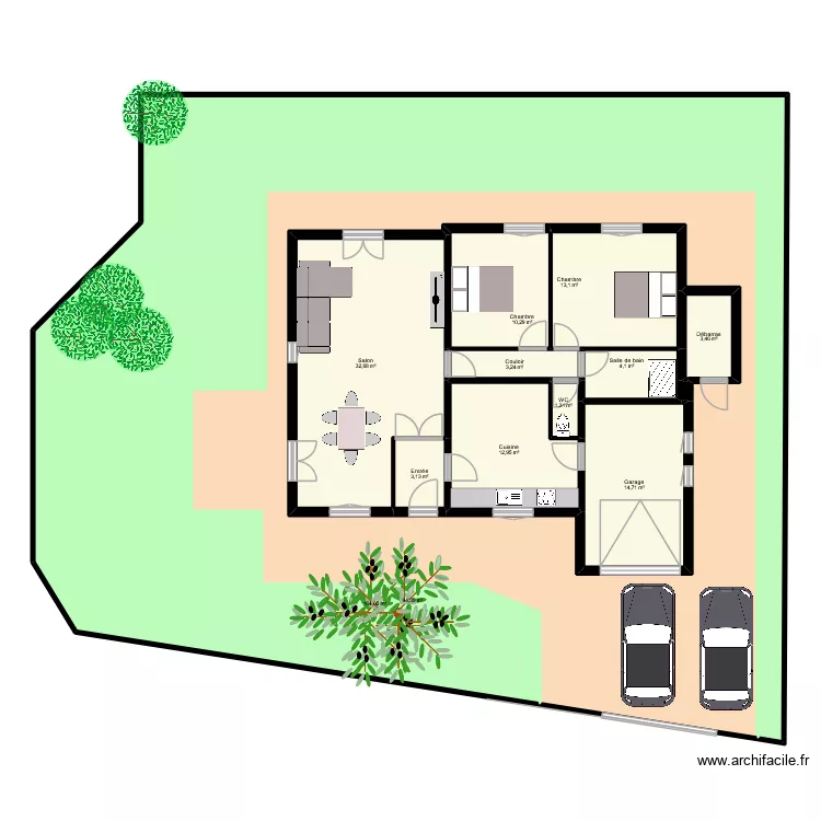 BENIADA. Plan de 13  et 473 m²