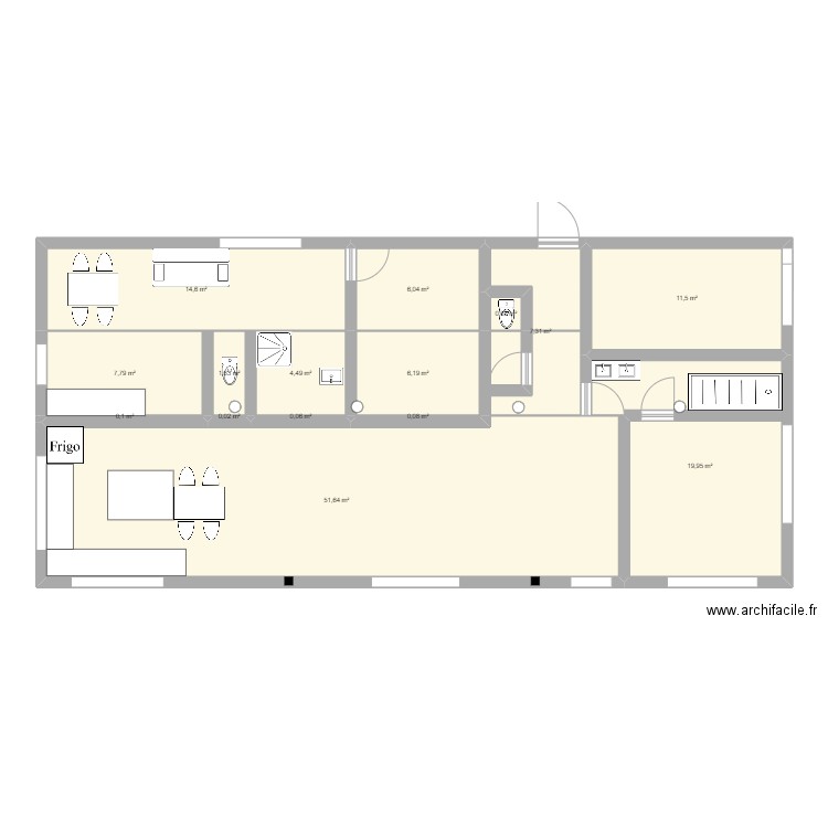 Maison la geneste v3. Plan de 15 pièces et 132 m2