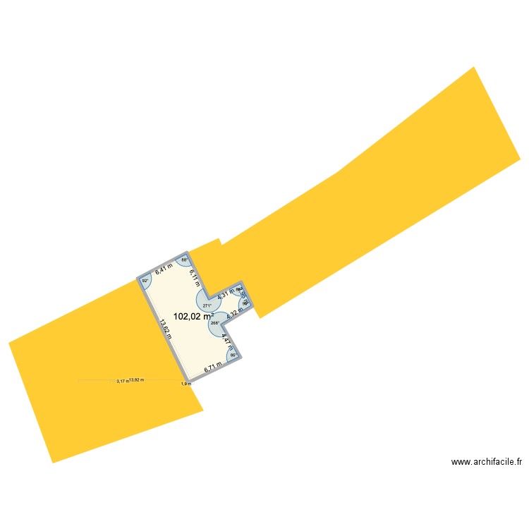 Maison Clem Plan de masse Achat complet. Plan de 1 pièce et 102 m2