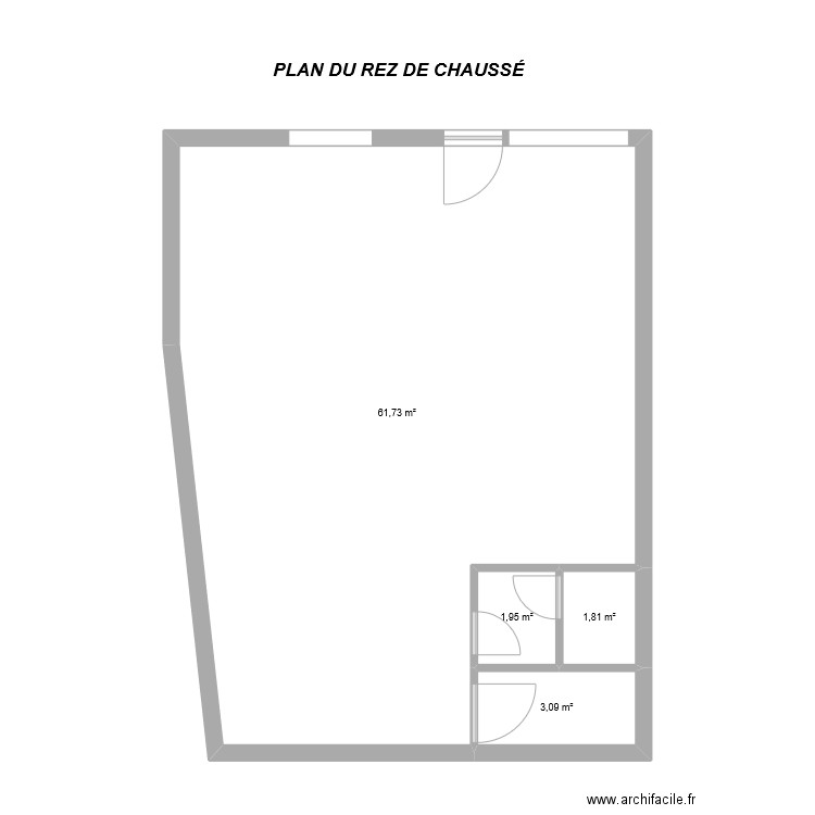 varaigne asso. Plan de 4 pièces et 69 m2