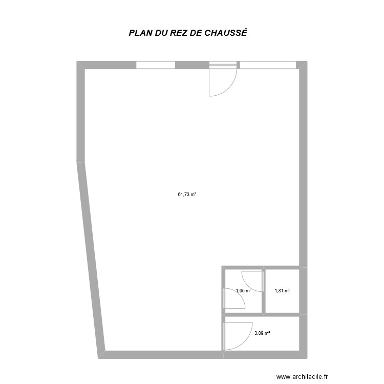 varaigne asso. Plan de 4 pièces et 69 m2