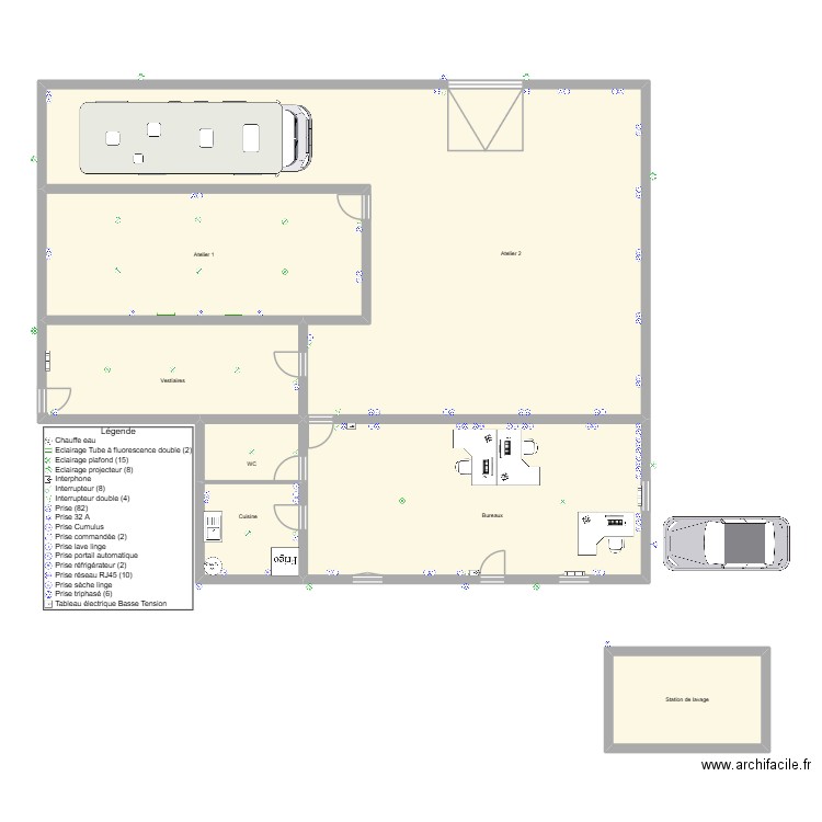REZK TP. Plan de 10 pièces et 368 m2