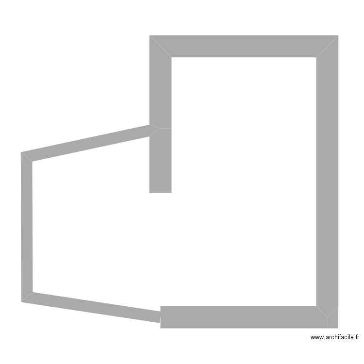 RDC. Plan de 1 pièce et 81 m2