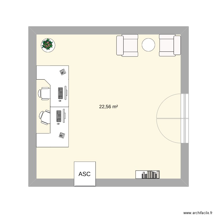 ruby cottage hotel. Plan de 1 pièce et 23 m2