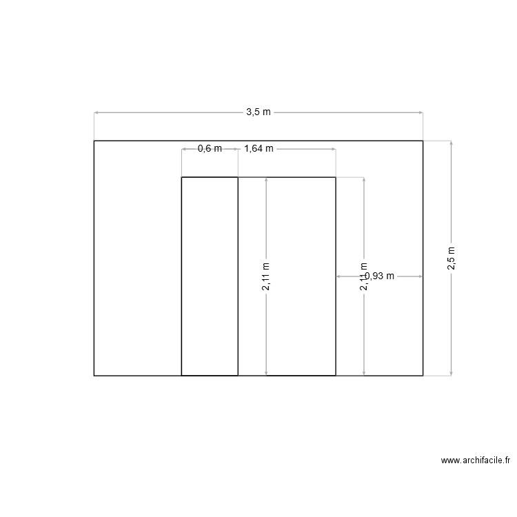 facade Ouest. Plan de 0 pièce et 0 m2