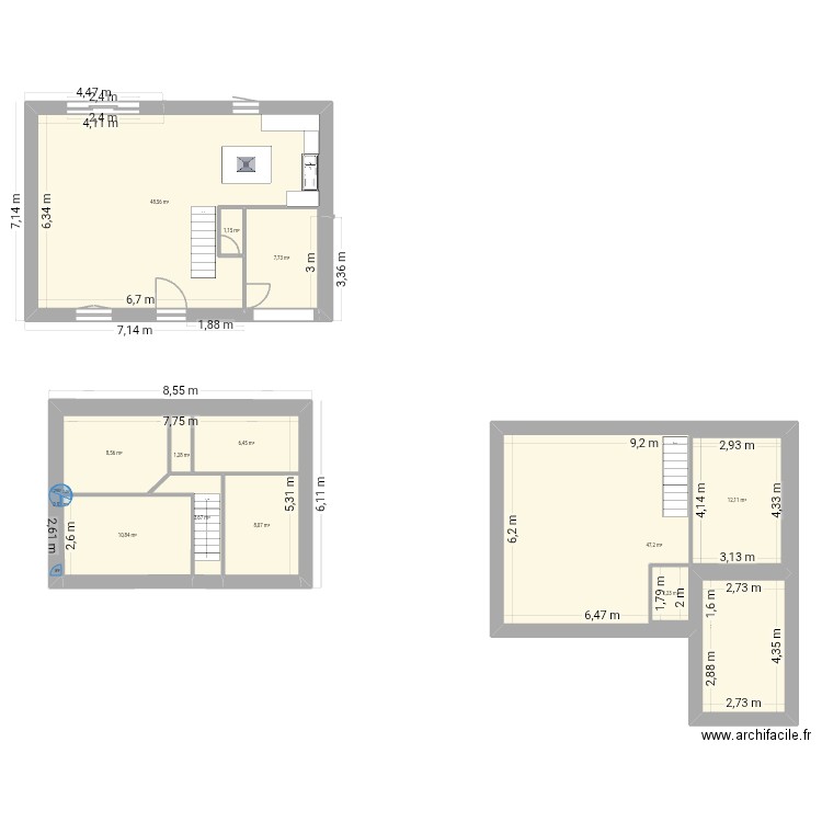 Construction JL2. Plan de 13 pièces et 174 m2