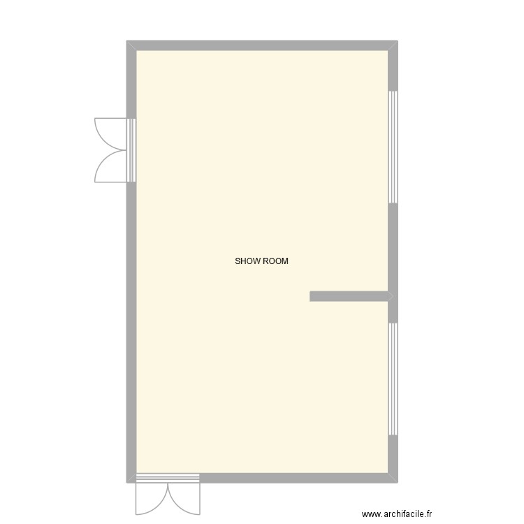 SHOW ROOM. Plan de 1 pièce et 51 m2