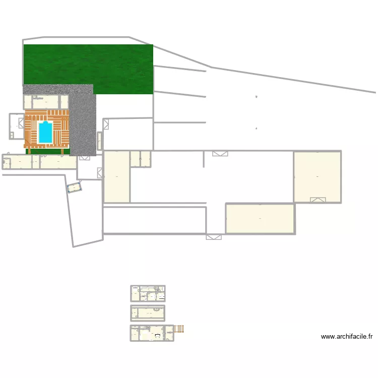 LE RHUN. Plan de 30  et 1579 m²