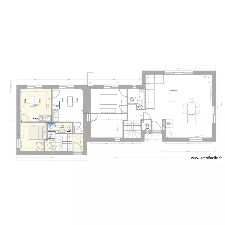 cc2-LOGEMENT ETUDIANT. Plan de 5  et 31 m²