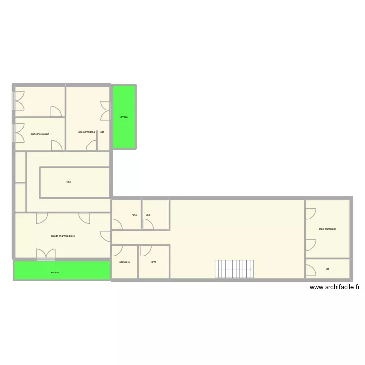 hotel jourdain R+1. Plan de 