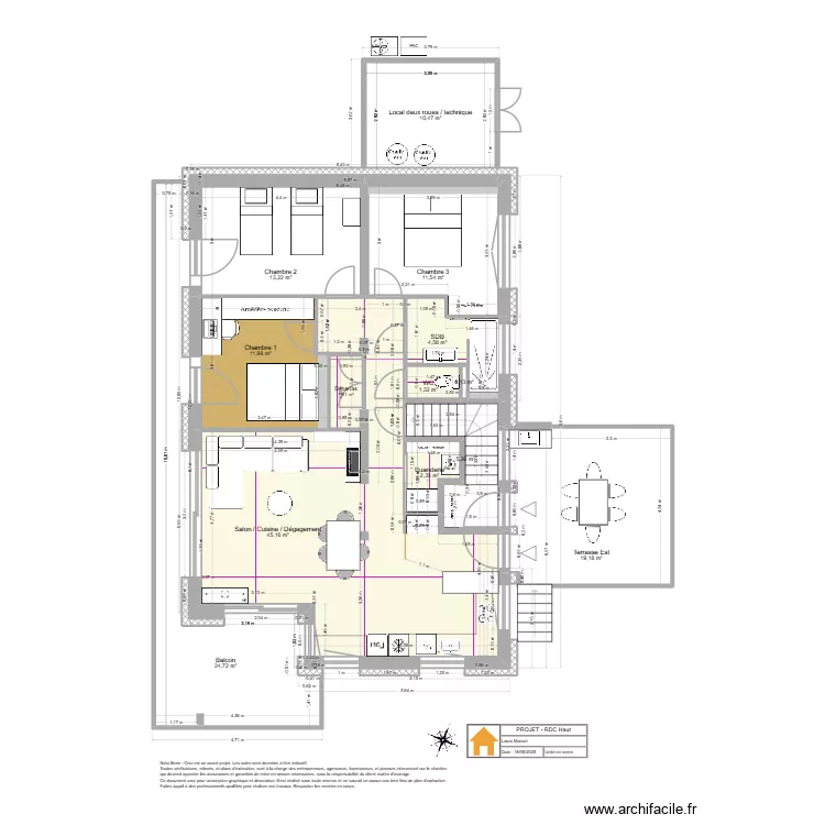 Viuz - RDC Haut - Projet v3 bis / Calepinage. Plan de 13 et 152 m² Viuz - RDC Haut - Projet v3 bis / Calepinage. Plan de 13 et 152 m²