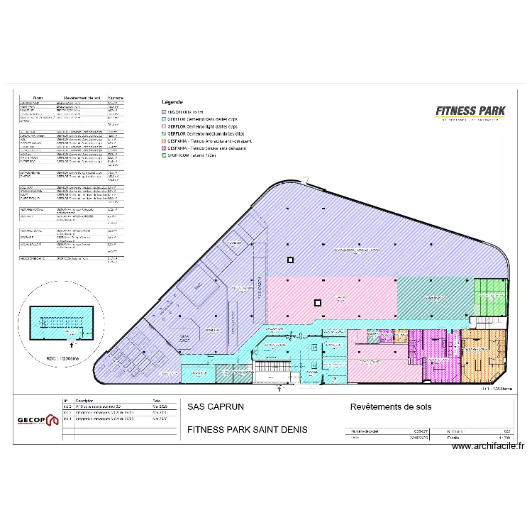 FP ST DENIS plan des sols 23 05 2025. Plan de 