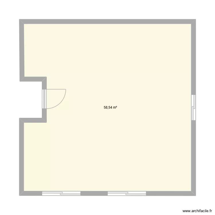La Regorde Avant. Plan de 1 et 59 m² La Regorde Avant. Plan de 1 et 59 m²