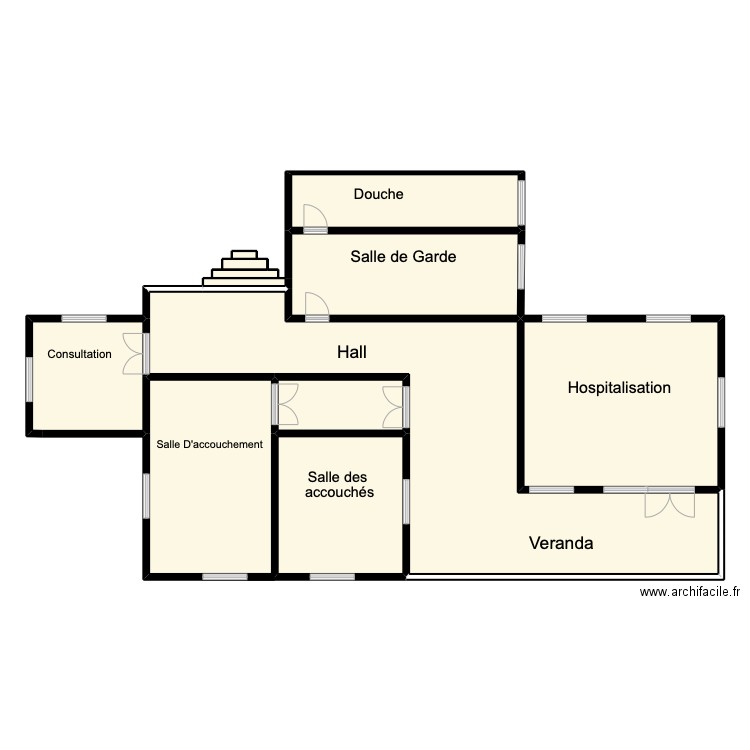 Maternité CS DRE . Plan de 12 pièces et 221 m2