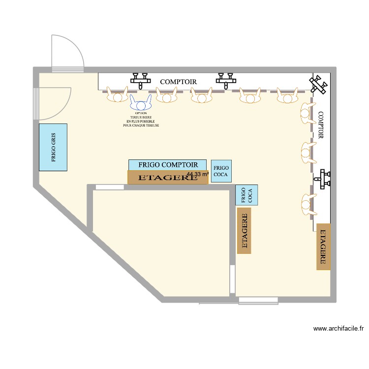 BAR. Plan de 0 pièce et 0 m2