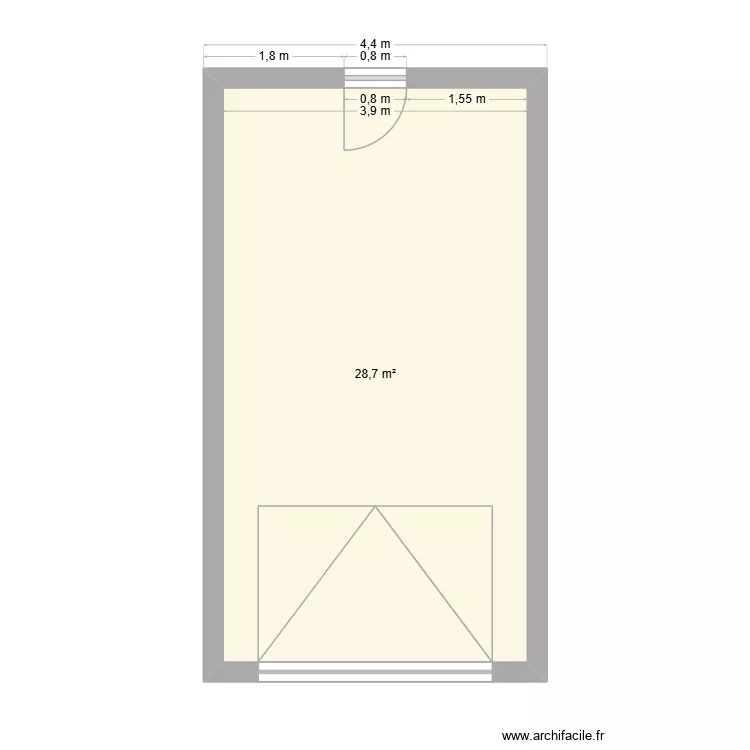 plan garage. Plan de 1  et 29 m²