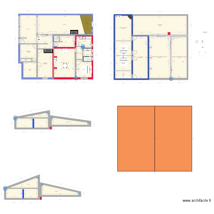  1er. Plan de 33 pièces et 373 m2