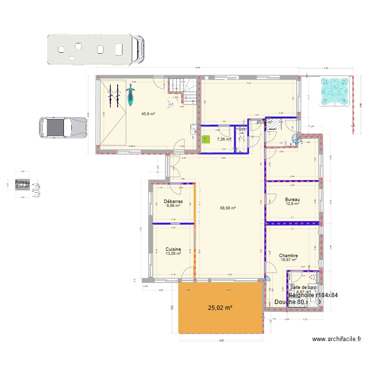 Projet Marlenheim. Plan de 15 pièces et 256 m2