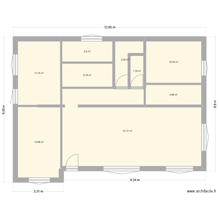 montanay 1. Plan de 9 pièces et 96 m2