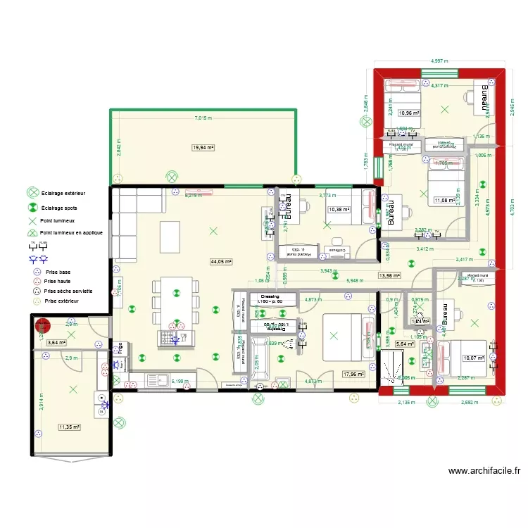 StCyprien Echelle Elect. Plan de 12 Pièces et 160 m²