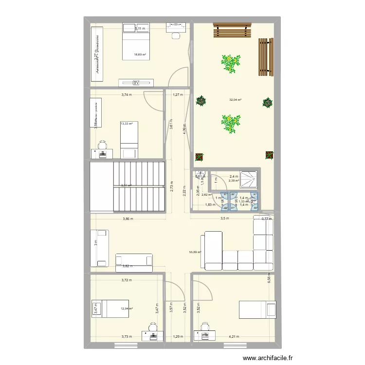 11er. Plan de 9  et 147 m²