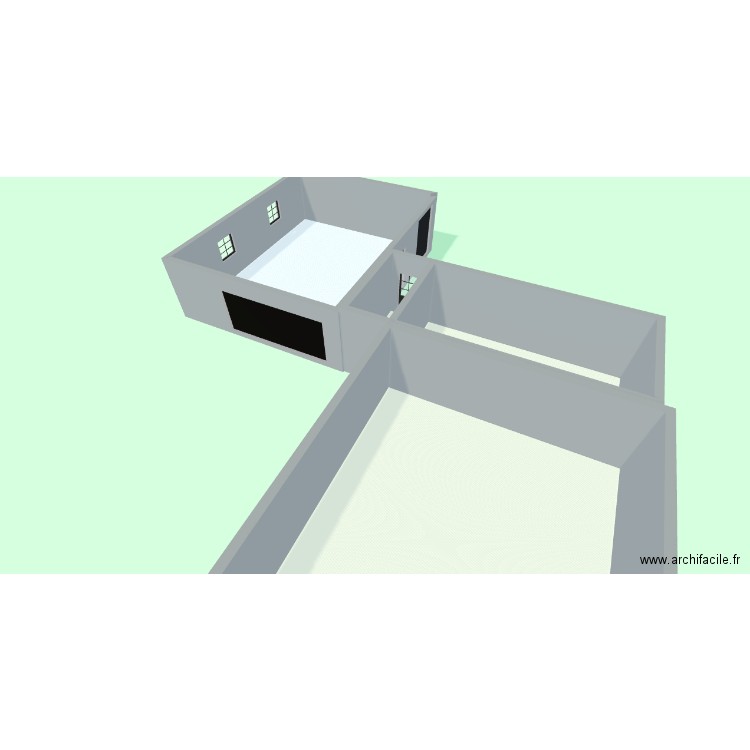 Brideau garage. Plan de 4 pièces et 170 m2