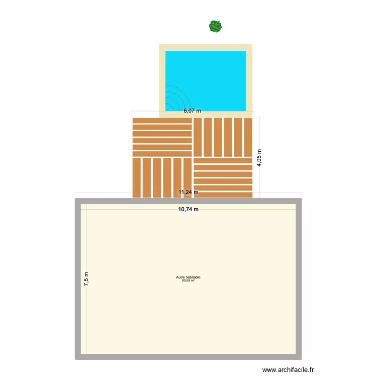 projet piscine. Plan de 1 et 81 m² projet piscine. Plan de 1 et 81 m²