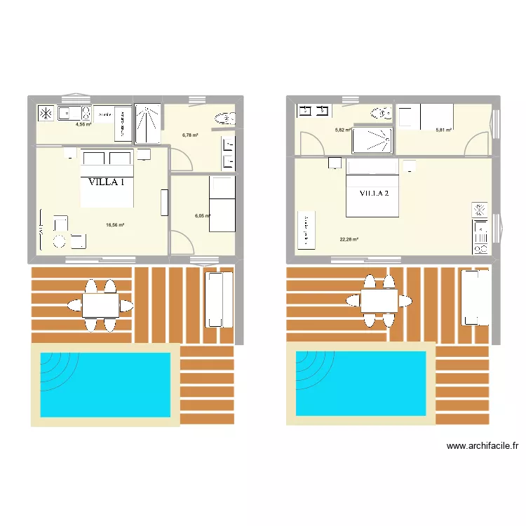 Krabi. Plan de 7 et 68 m² Krabi. Plan de 7 et 68 m²