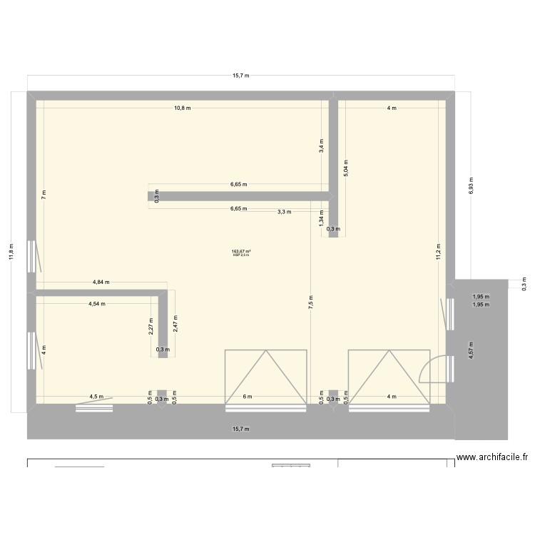 MAISON 1. Plan de 7 pièces et 324 m2