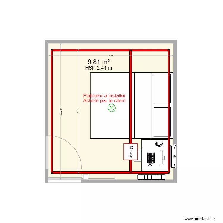 MADANI 64. Plan de 1 pièce et 10 m²
