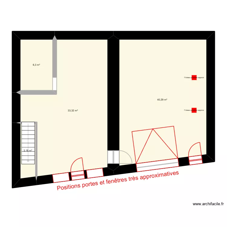 Bari Paillou rdc. Plan de 