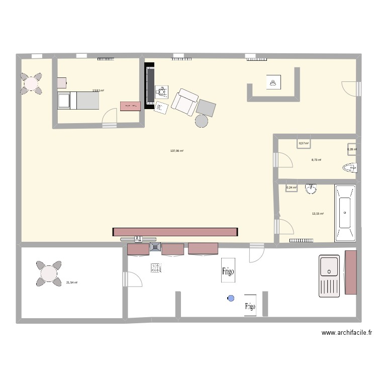 Plans 2. Plan de 8 pièces et 197 m2