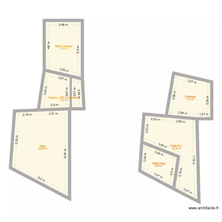 Beaumont. Plan de 6 et 112 m² Beaumont. Plan de 6 et 112 m²