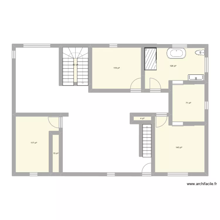 maison du grand pere. Plan de 8  et 60 m²
