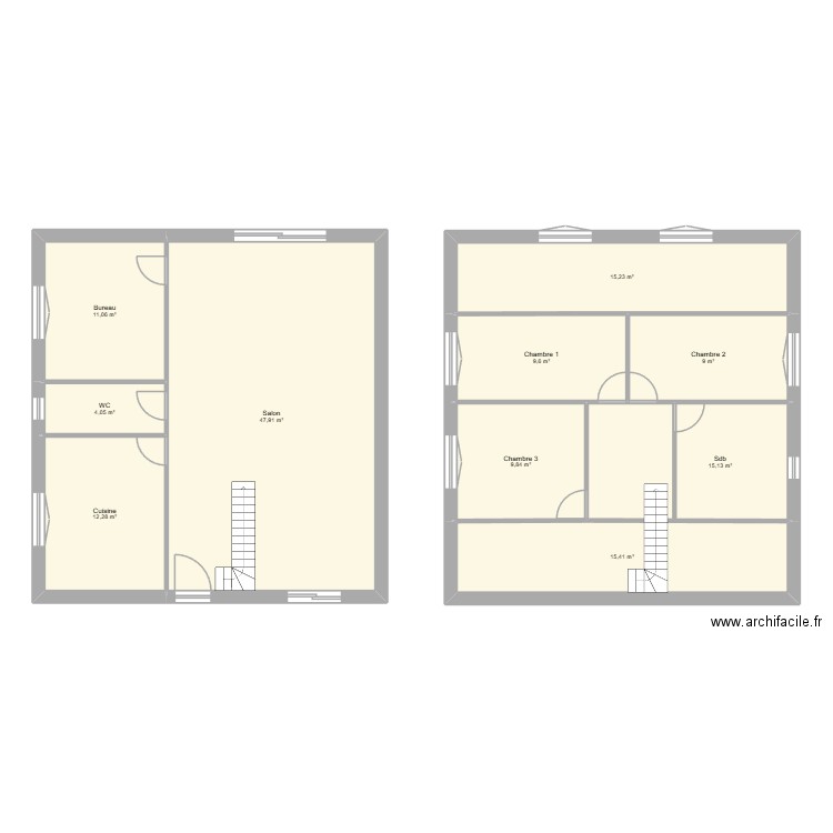 I2D plan. Plan de 10 pièces et 150 m2