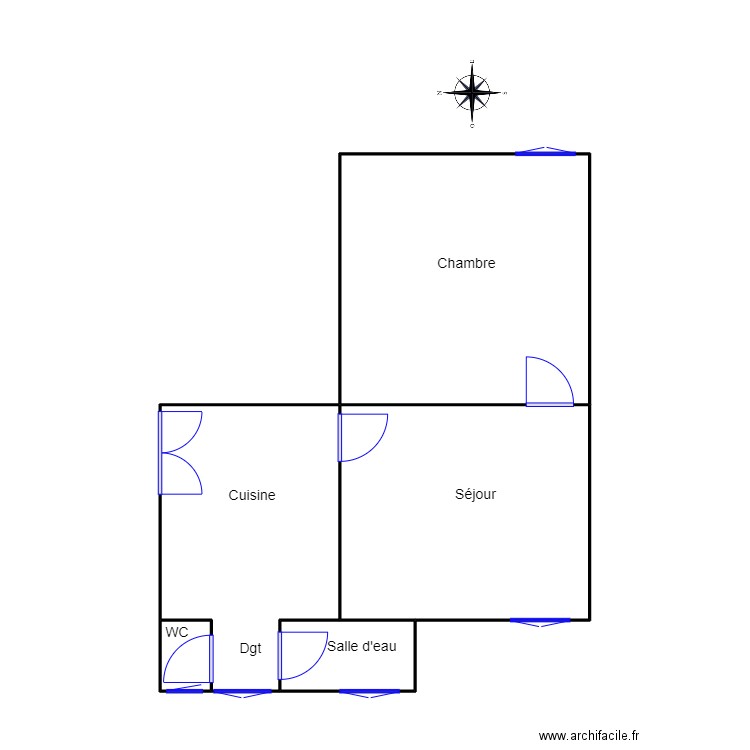 LOT N°6. Plan de 5 pièces et 49 m2