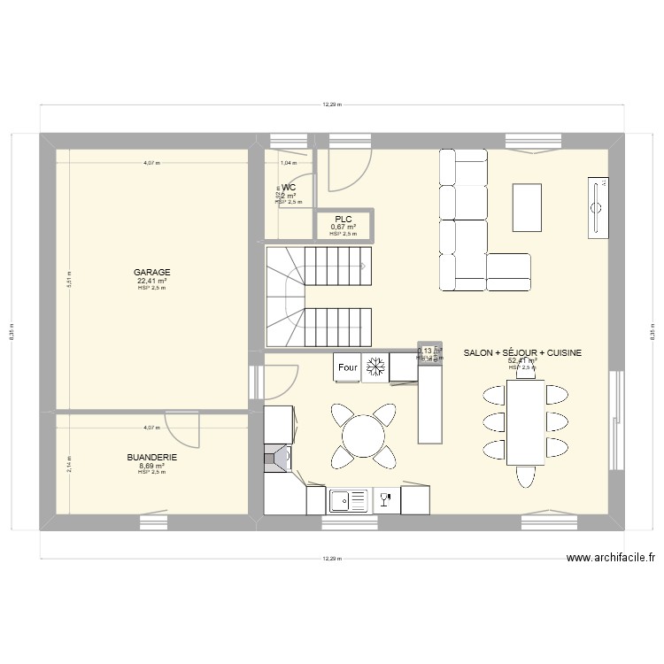 Proposition Pierre 2. Plan de 14 pièces et 145 m2