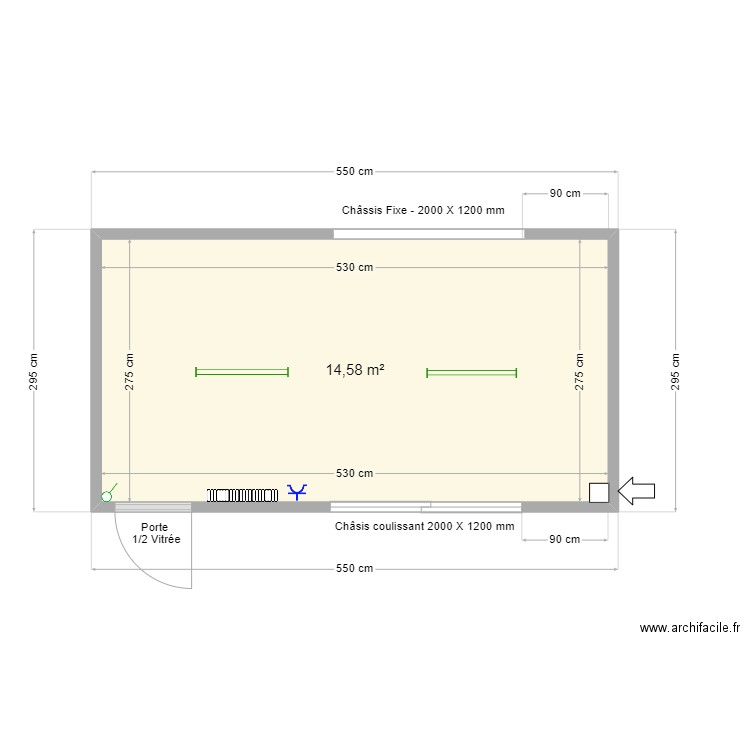 Brico Planit- 1 . Plan de 1 pièce et 15 m2