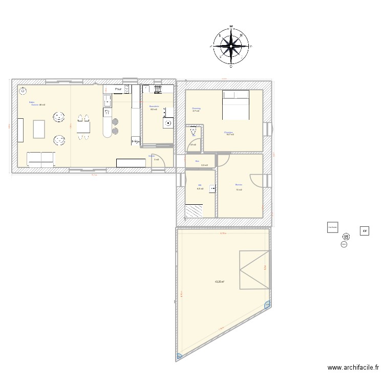 Nancette_5_Permis. Plan de 8 pièces et 301 m2